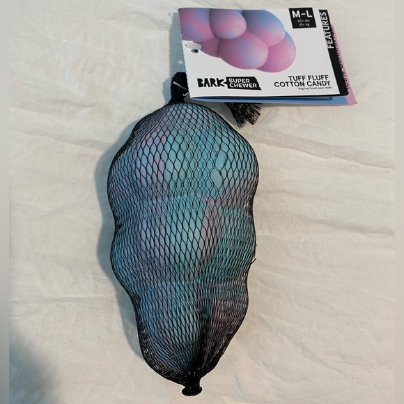 Bark Other - Bark Box Super Chewer Tuff Fluff Cotton Candy NWT (M/L)